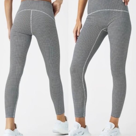 SPANX Booty Boost Active Houndstooth Leggings Ankle Spanxshape Navy White S $118 - Picture 3 of 16
